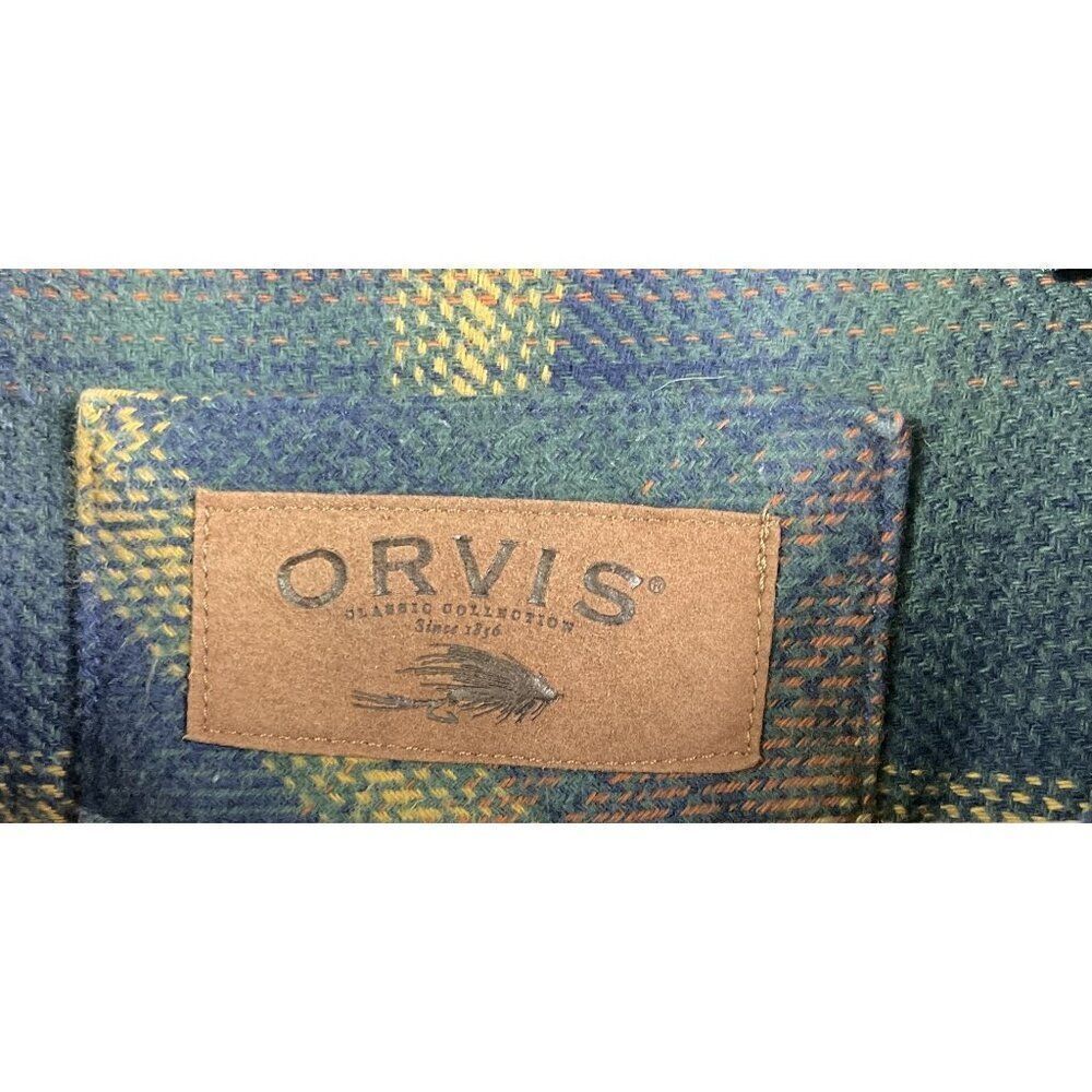 Orvis Men's Classic Collection Plaid Flannel Button-Up Shirt/Shacket w/Pockets - Picture 7 of 12